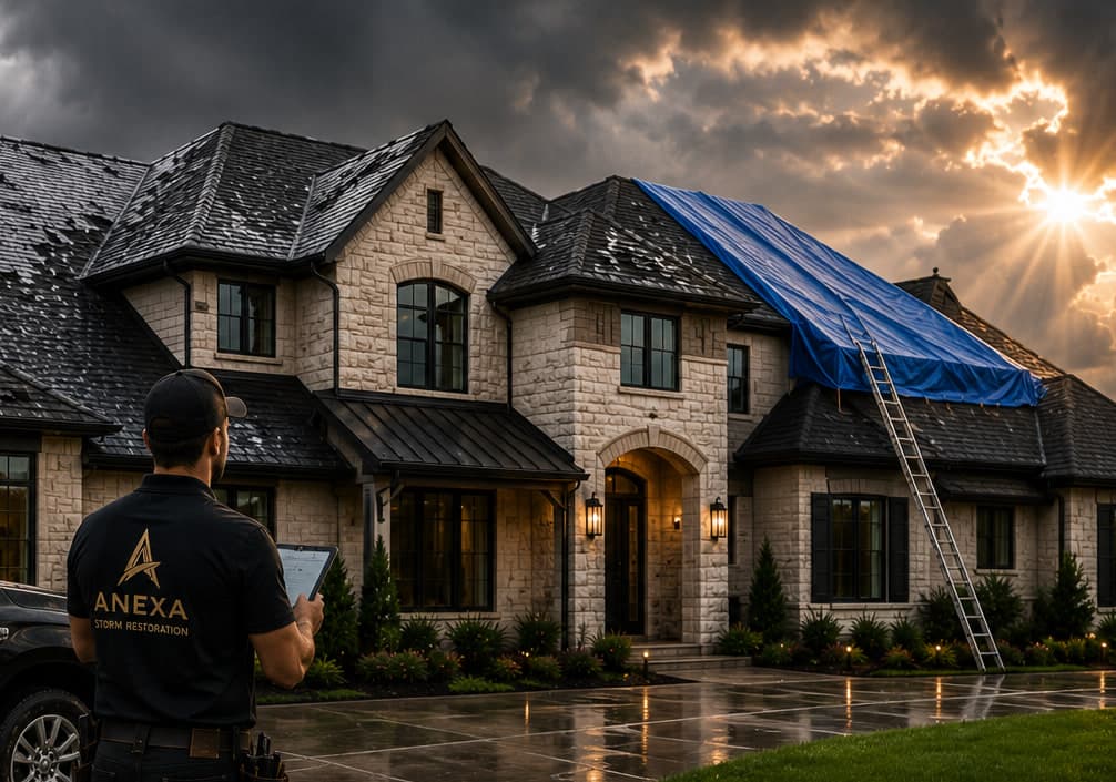 Storm-damaged home documented and restored by Anexa Homes